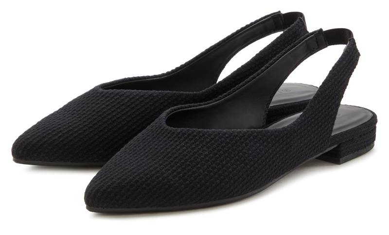 LASCANA Ballerina, Sling-Ballerina mit elastischem Riemchen aus Textil VEGAN von LASCANA