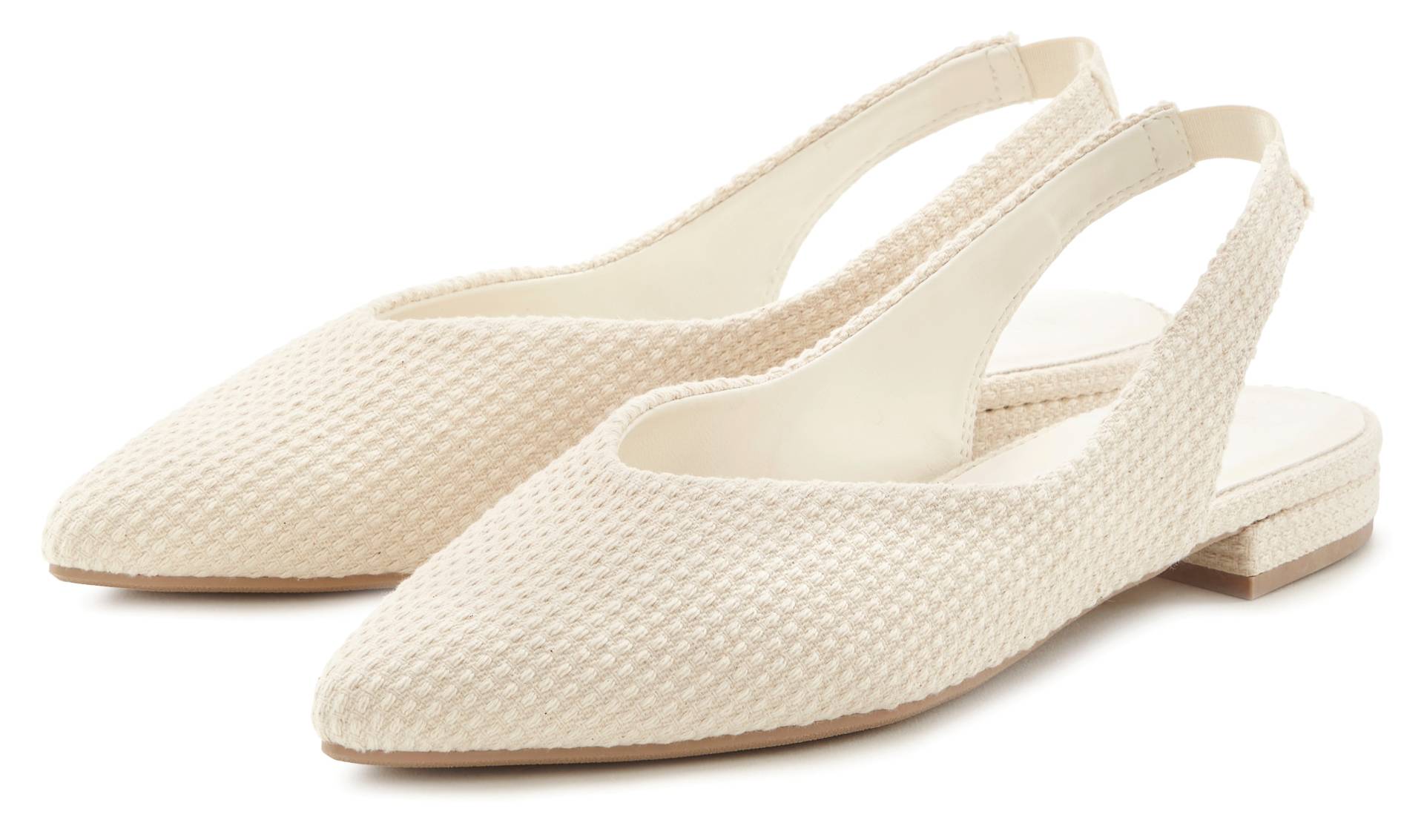 LASCANA Ballerina, Sling-Ballerina mit elastischem Riemchen aus Textil VEGAN von LASCANA