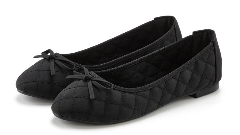 LASCANA Ballerina »Slipper, Schlüpfschuh«, mit Schleifenapplikation VEGAN von LASCANA