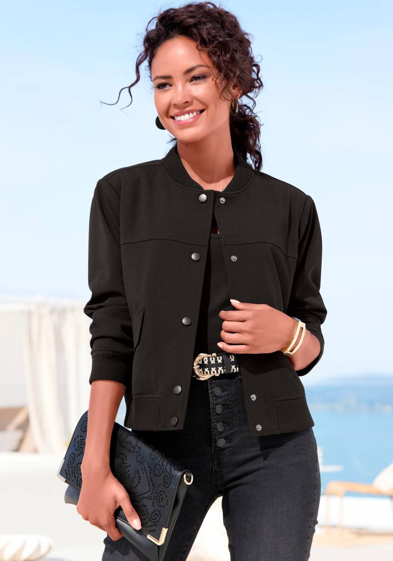 LASCANA Bomberjacke, mit Druckknöpfen, Blousonjacke, sportlich-elegant von LASCANA