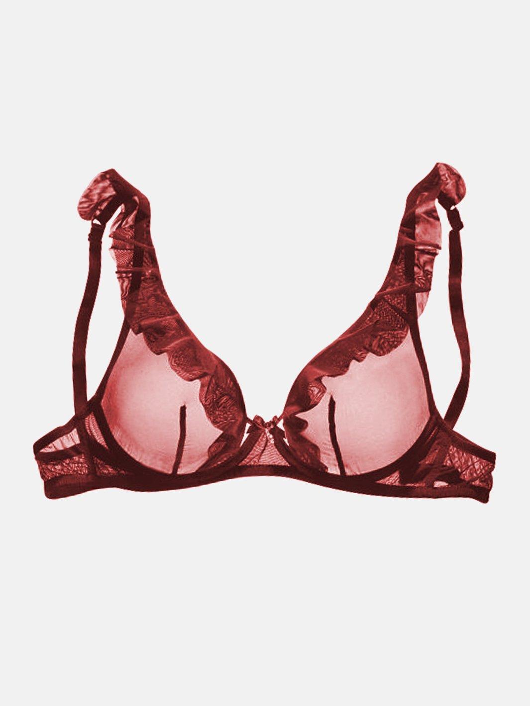 Bügel-bh Voile Damen Rot Bunt E/75 von LASCANA