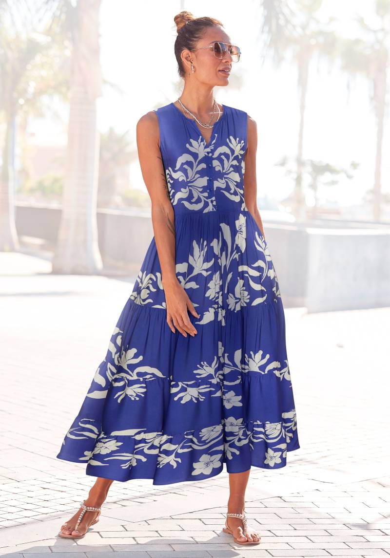LASCANA Druckkleid, mit Volants von LASCANA