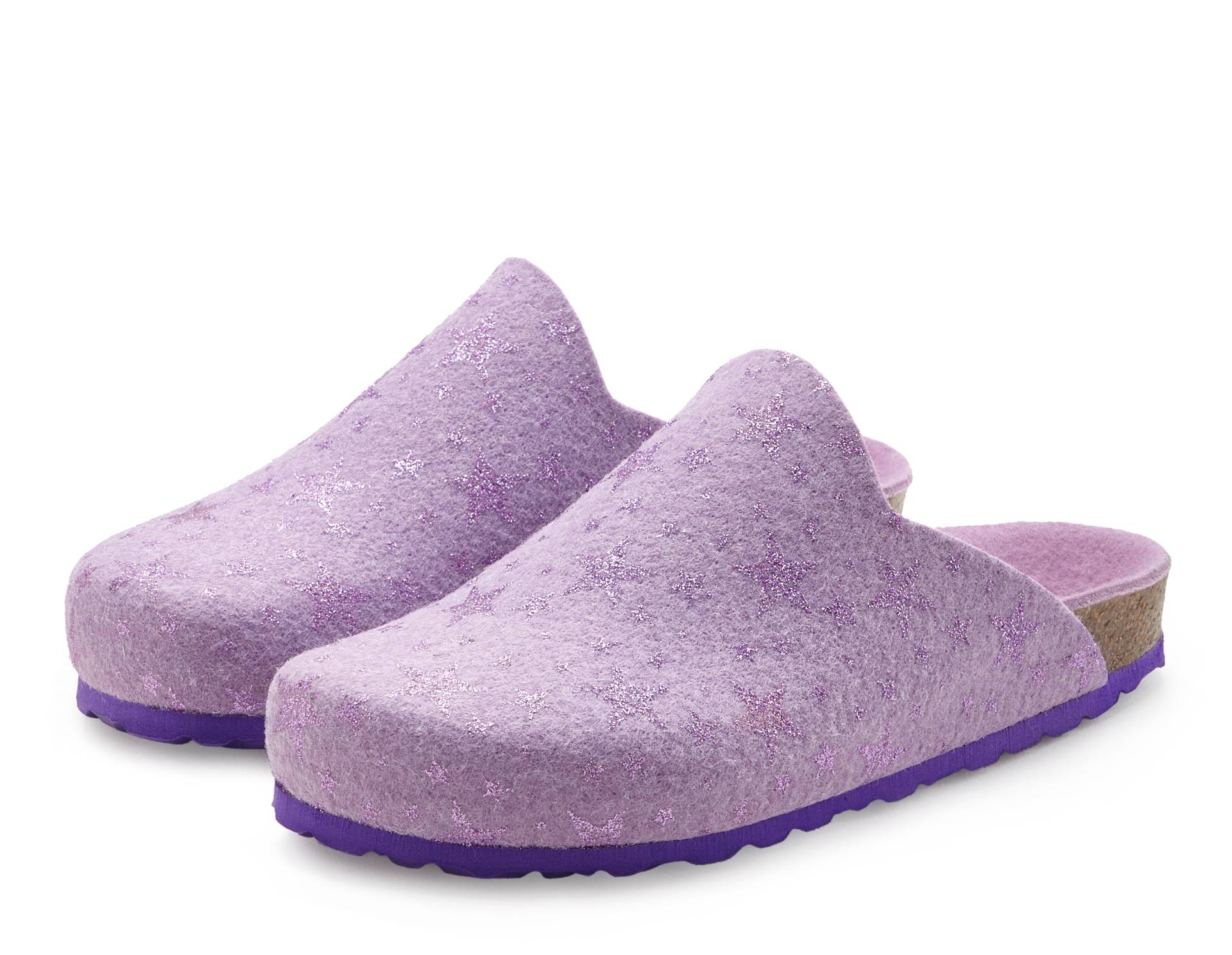 Vivance Pantolette »Hausschuh, Clog, Pantoffel,«, aus Filz mit wärmenden Korkfussbett & Sternenprint Vivance Pantolette »Hausschuh, Clog, Pantoffel,«, aus Filz mit wärmenden Korkfussbett & Sternenprint von Vivance
