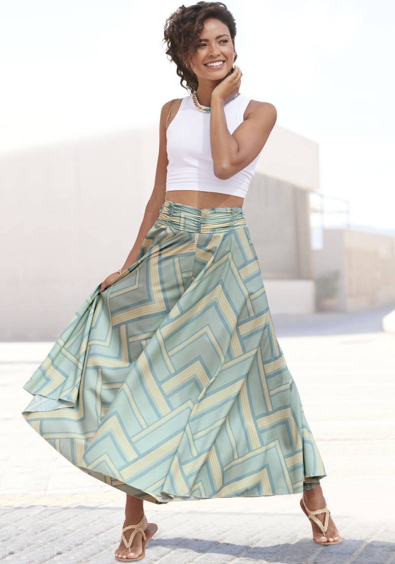 LASCANA Hosenrock, aus glatter Ware, Culotte, extraweites Bein von LASCANA