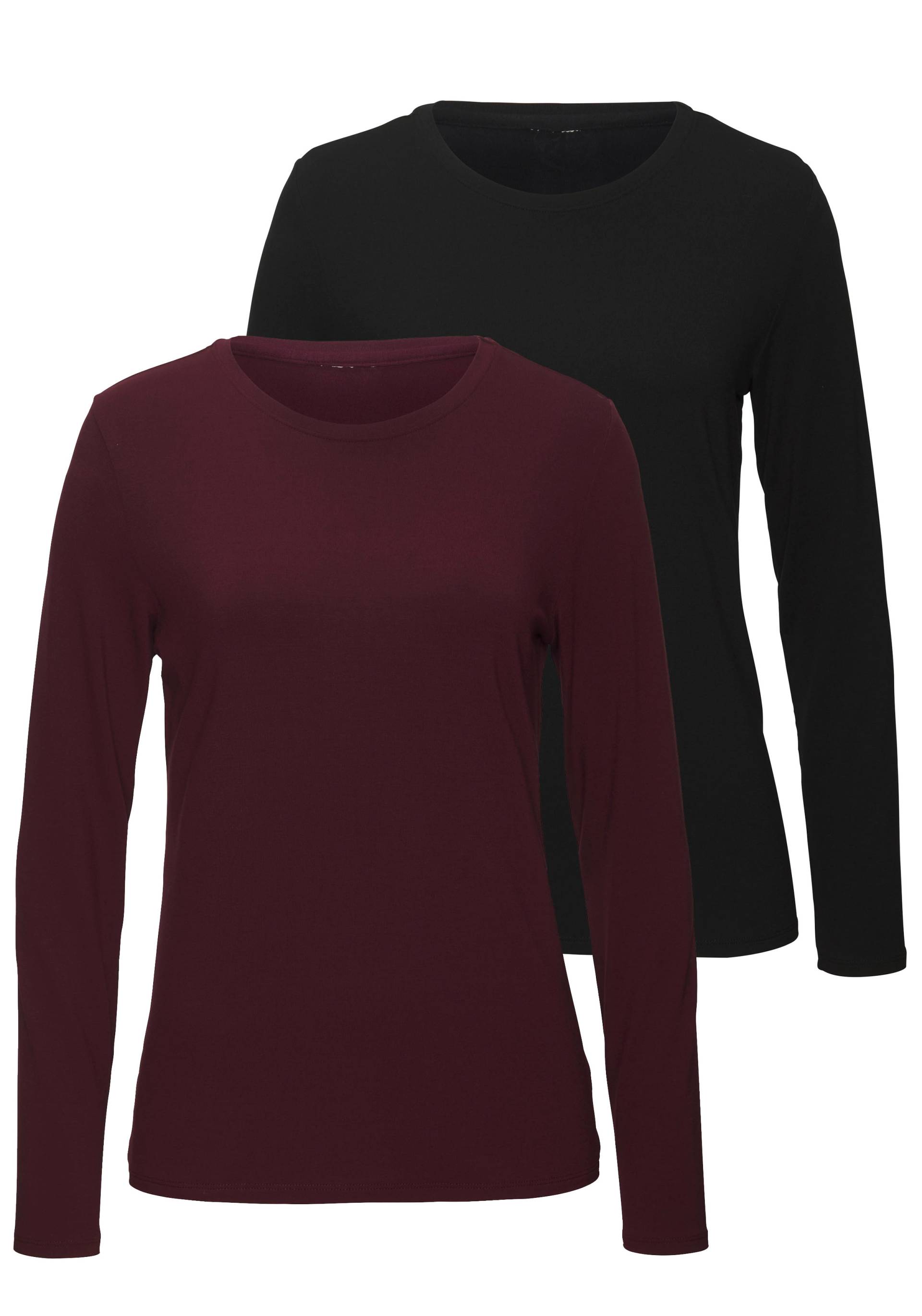 LASCANA Langarmshirt »aus weichem Viskose-Stretch«, (2er-Pack) LASCANA Langarmshirt »aus weichem Viskose-Stretch«, (2er-Pack) von LASCANA