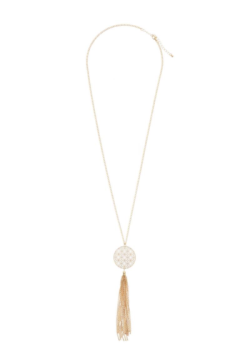 LASCANA Lange Kette »Halskette mit Traumfänger Anhänger«, mit Ornament und Tassel, Kette mit Anhänger, Halsschmuck von LASCANA