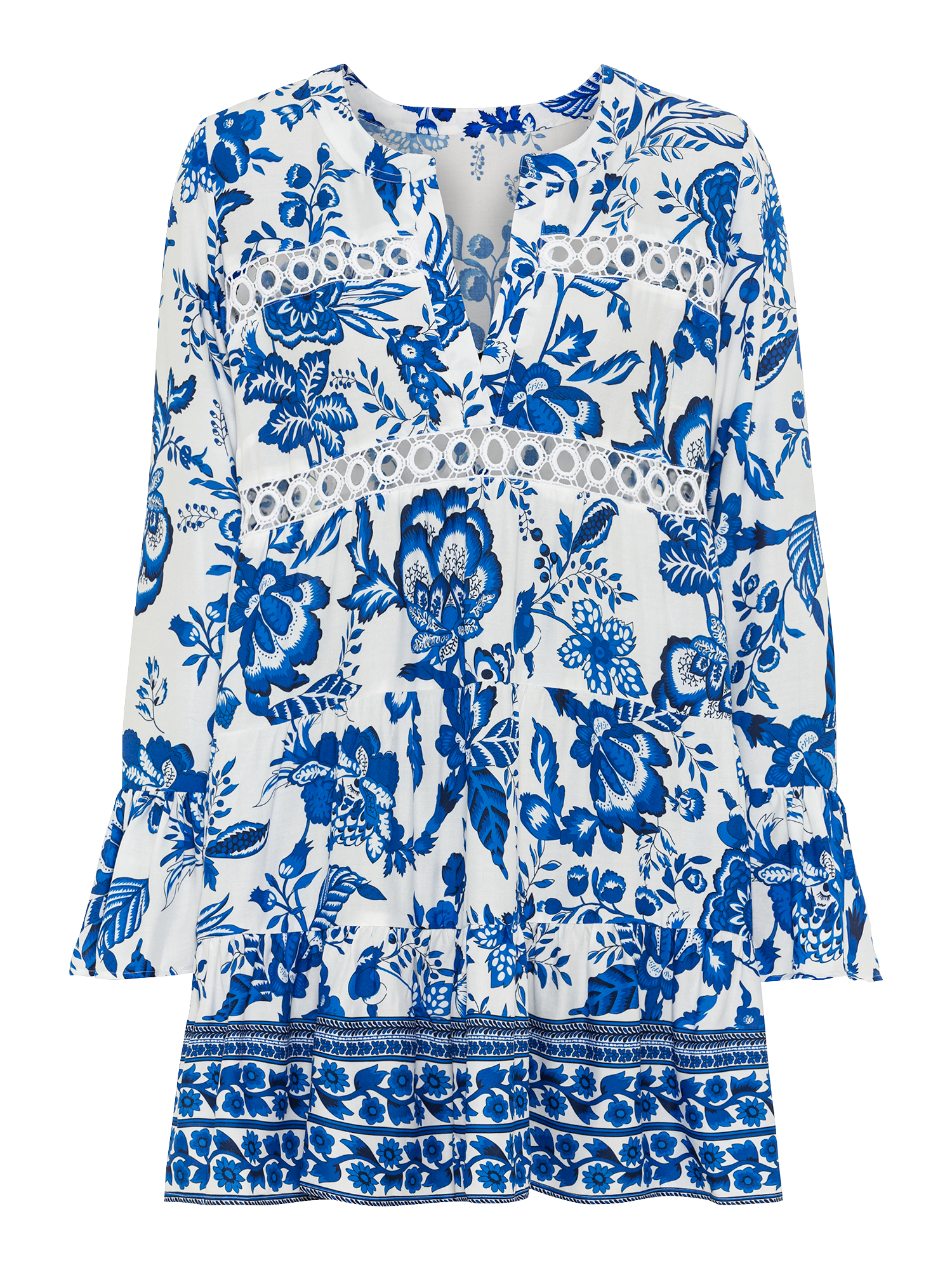 LASCANA Longbluse, mit Spitzeneinsätzen, Tunika, Blusenkleid, Strandmode von LASCANA