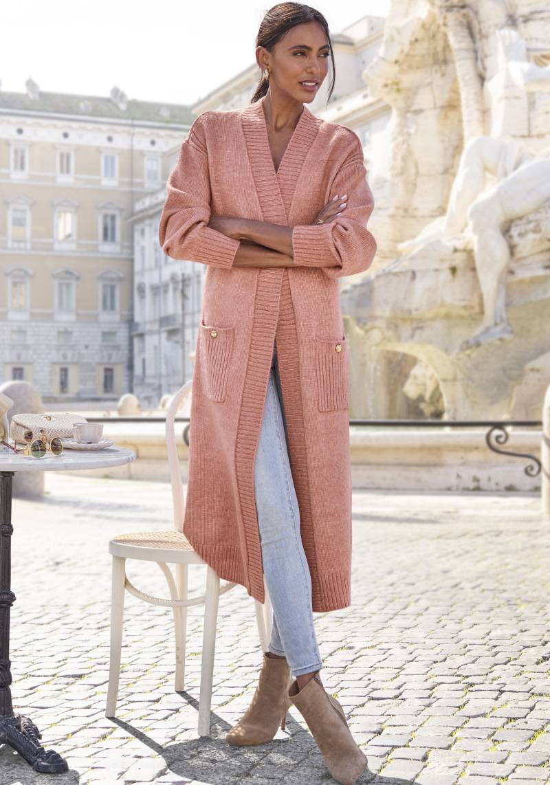 LASCANA Longstrickjacke, aus kuscheligem Strick von LASCANA