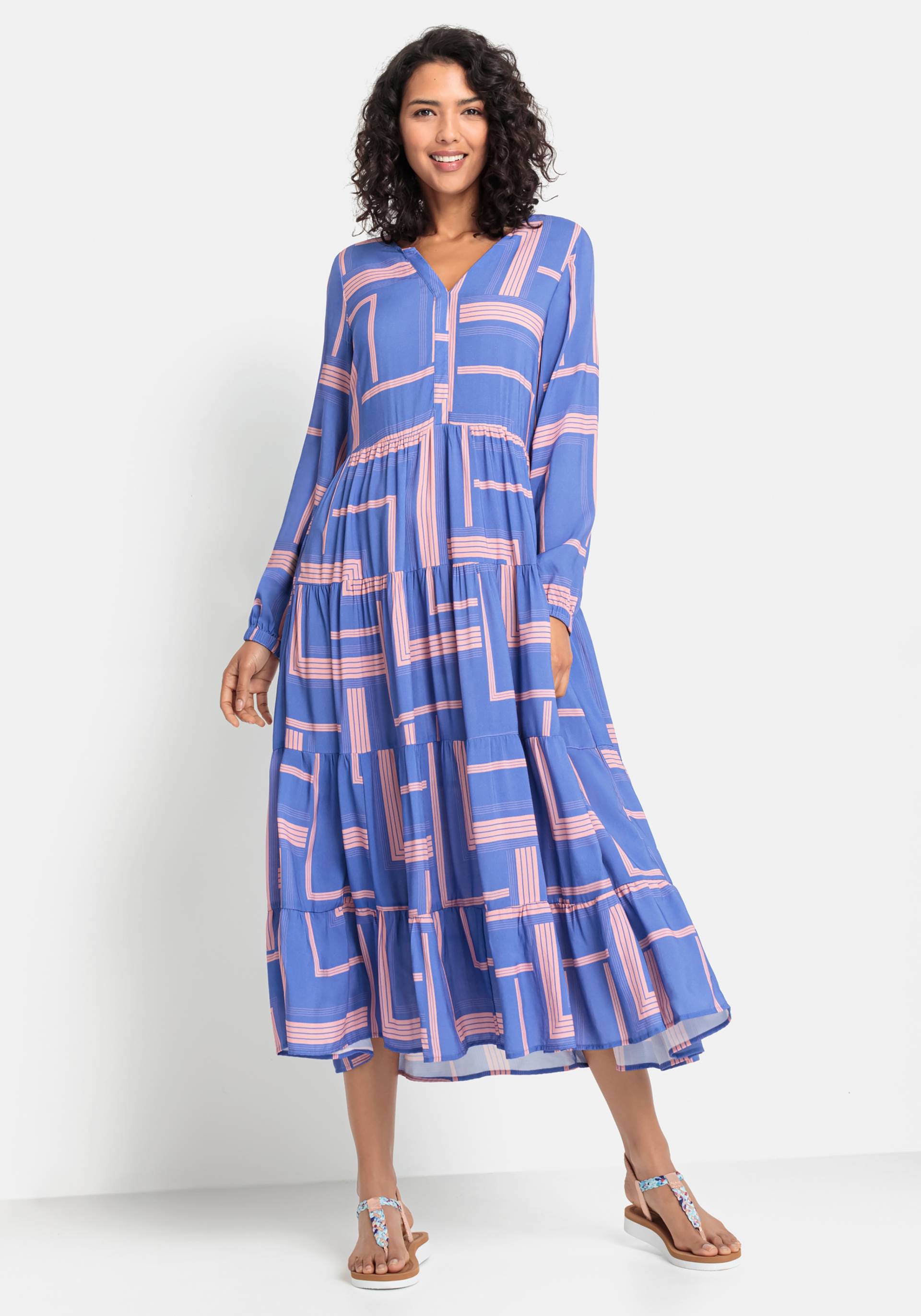 LASCANA Maxikleid, mit grafischem Druck LASCANA Maxikleid, mit grafischem Druck von LASCANA