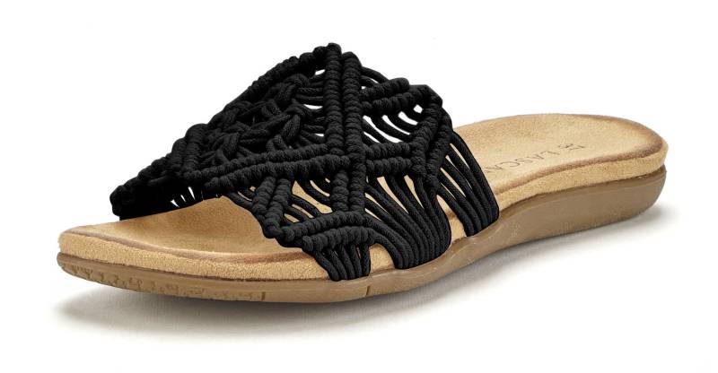 LASCANA Pantolette, Mule, Sandale, offener Schuh mit modischem Häkelmuster VEGAN von LASCANA