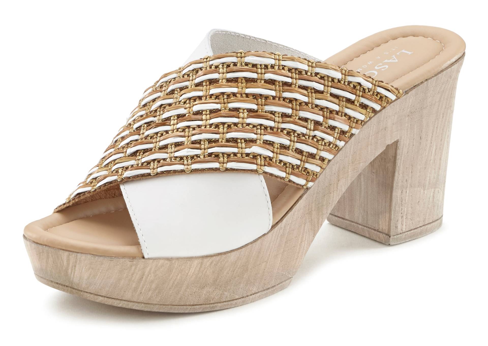LASCANA Pantolette, Mule, Sandale, offener Schuh mit Blockabsatz LASCANA Pantolette, Mule, Sandale, offener Schuh mit Blockabsatz von LASCANA