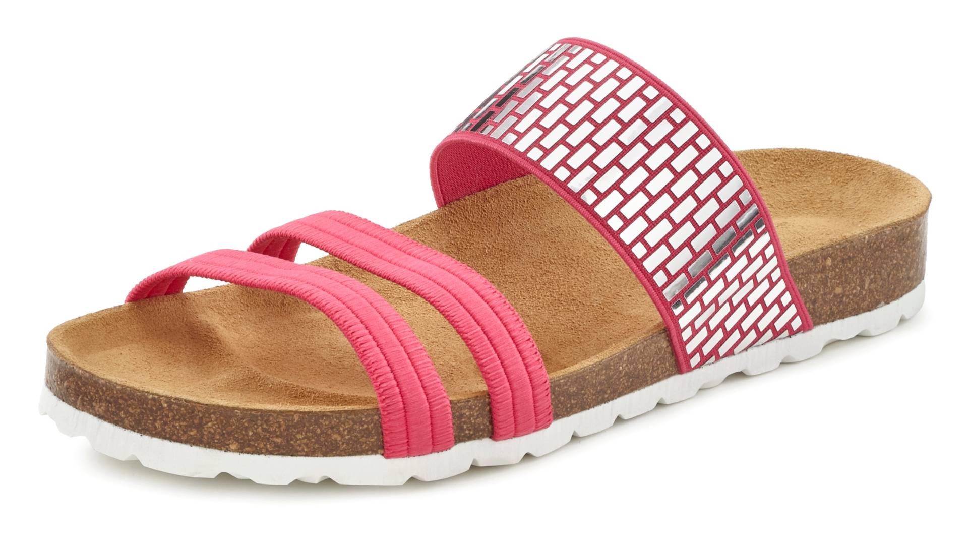 LASCANA Pantolette »Mule, Sandale, offener Schuh,«, mit Komfortkorkfussbett aus Leder und elastischen Riemchen LASCANA Pantolette »Mule, Sandale, offener Schuh,«, mit Komfortkorkfussbett aus Leder und elastischen Riemchen von LASCANA