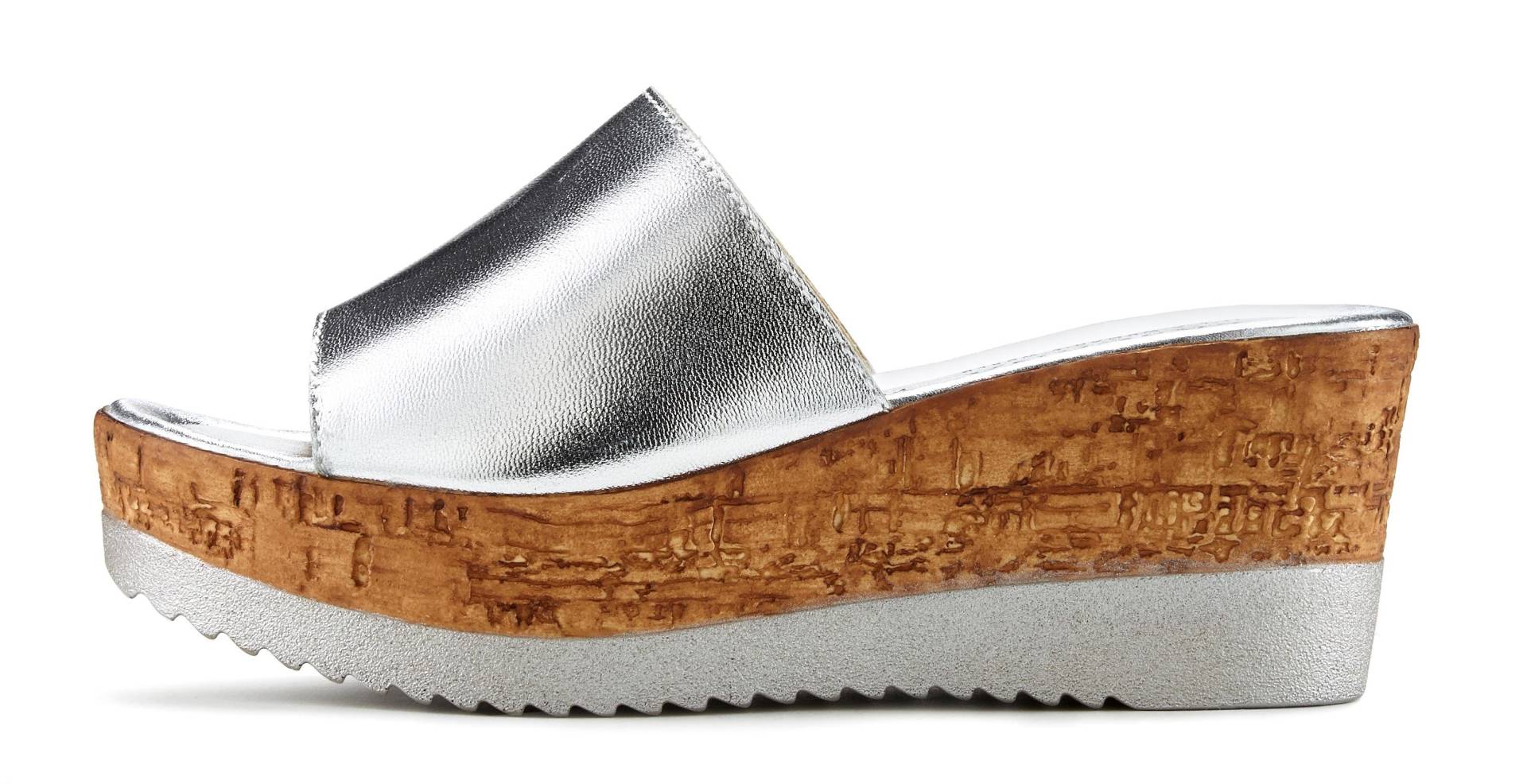 LASCANA Pantolette »Sommerschuh,«, Mule, Sandale, offener Schuh aus Leder mit Keilabsatz LASCANA Pantolette »Sommerschuh,«, Mule, Sandale, offener Schuh aus Leder mit Keilabsatz von LASCANA