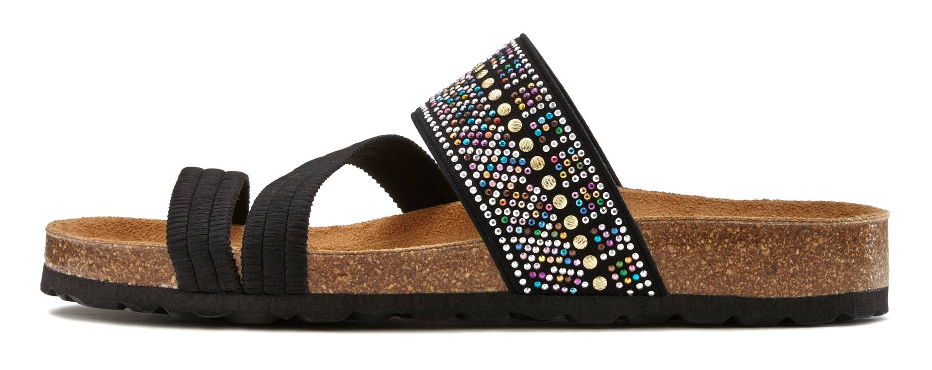 LASCANA Pantolette »Mule, Sandale, offener Schuh, Sommerschuh,«, mit Komfortkorkfussbett aus Leder und elastischen Riemen LASCANA Pantolette »Mule, Sandale, offener Schuh, Sommerschuh,«, mit Komfortkorkfussbett aus Leder und elastischen Riemen von LASCANA