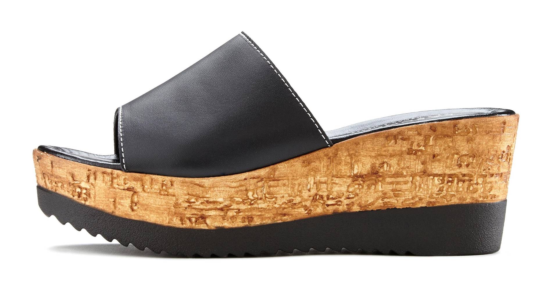 LASCANA Pantolette »Sommerschuh,«, Mule, Sandale, offener Schuh aus Leder mit Keilabsatz LASCANA Pantolette »Sommerschuh,«, Mule, Sandale, offener Schuh aus Leder mit Keilabsatz von LASCANA