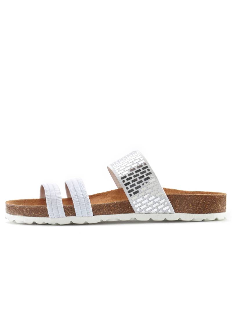 LASCANA Pantolette »Mule, Sandale, offener Schuh,«, mit Komfortkorkfussbett aus Leder und elastischen Riemchen von LASCANA