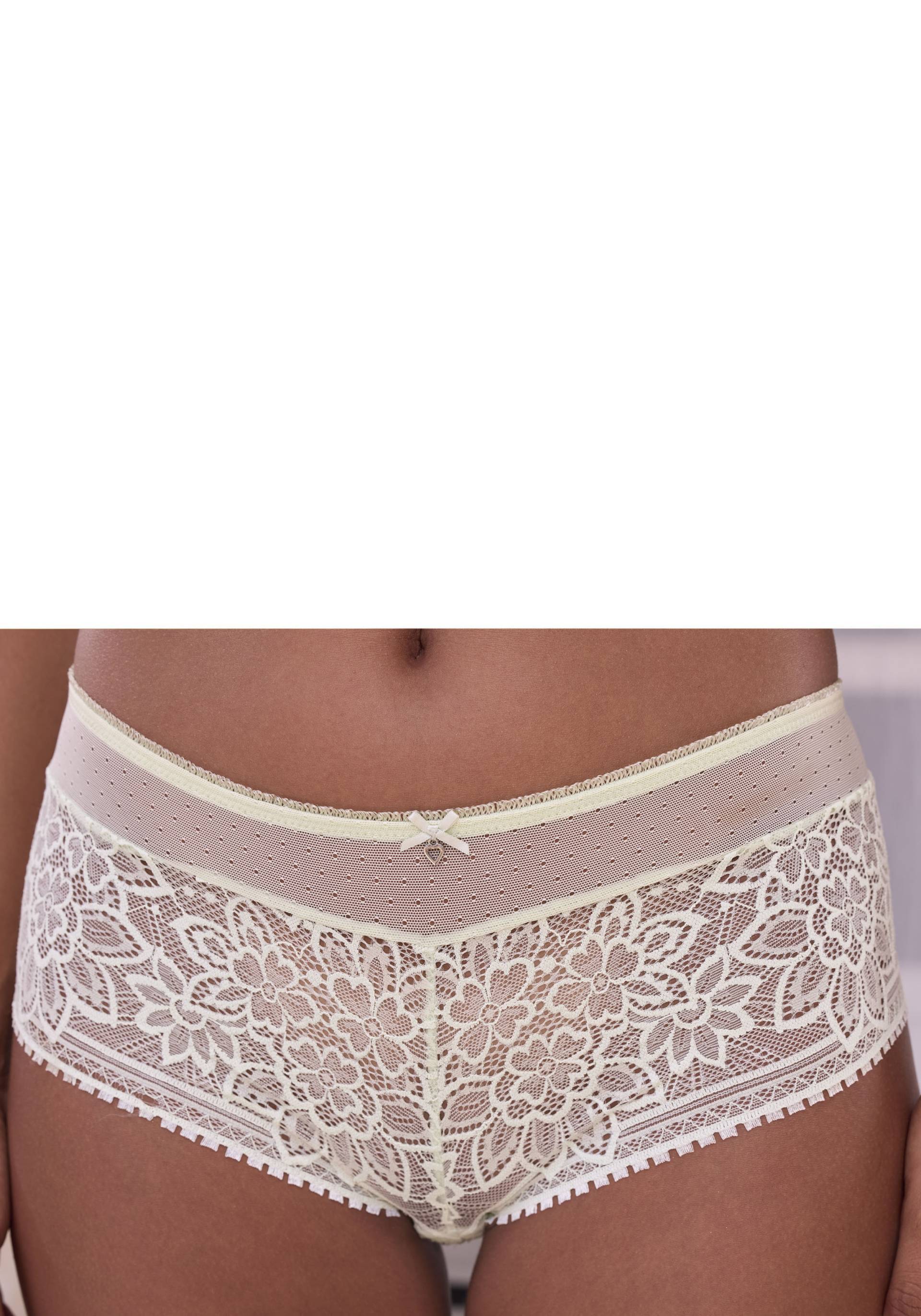 LASCANA Panty, aus blumiger Jacquardspitze mit hübschem Accessoire LASCANA Panty, aus blumiger Jacquardspitze mit hübschem Accessoire von LASCANA