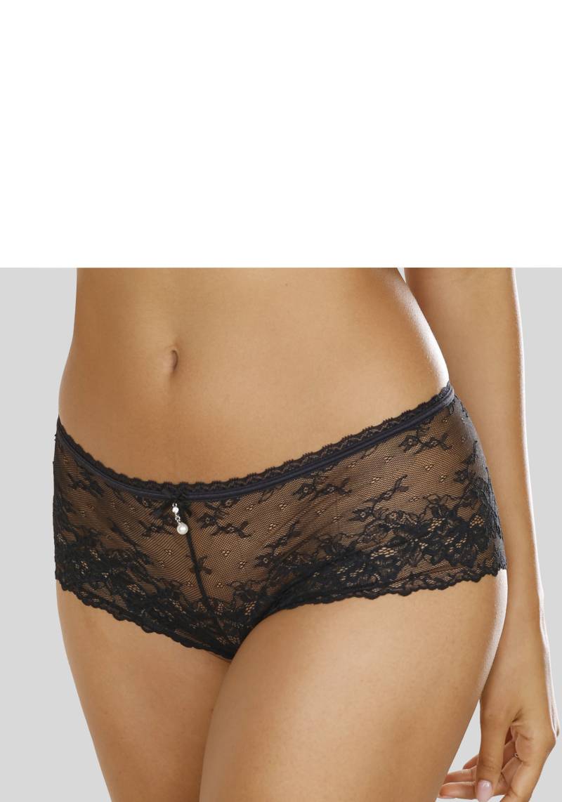 LASCANA Panty, aus dezent transparenter Jacquardspitze mit edlem Perlenaccessoire von LASCANA
