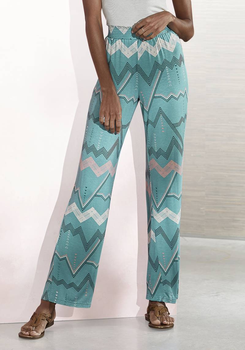 LASCANA Pyjamahose, mit grafischem Zick-Zack Muster von LASCANA
