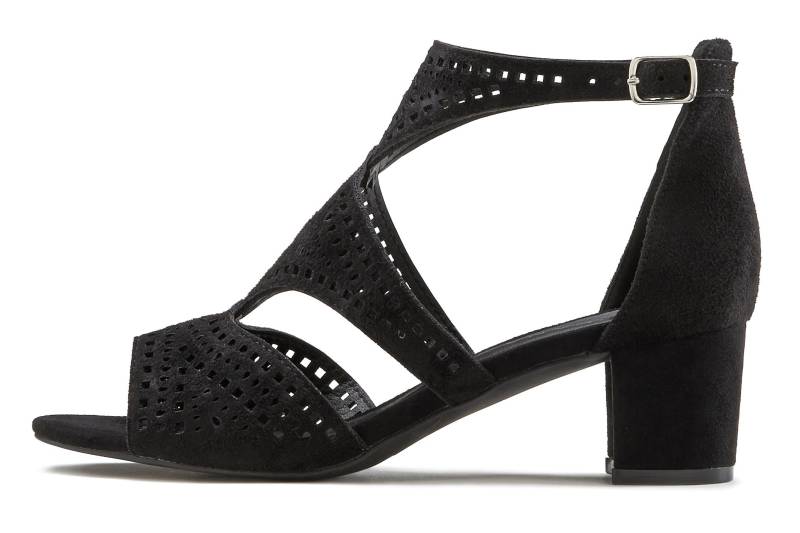 LASCANA Riemchensandalette »Sommerschuh«, Sandalette, Sommerschuh mit Cut-Outs und bequemen Blockabsatz VEGAN von LASCANA