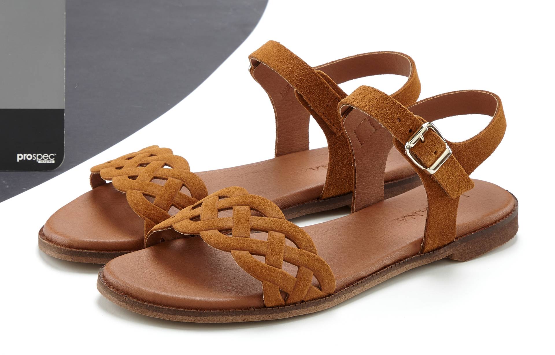 LASCANA Sandale »Sommerschuh«, Sandalette, Sommerschuh aus Leder mit Cut-Outs und weicher Innensohle LASCANA Sandale »Sommerschuh«, Sandalette, Sommerschuh aus Leder mit Cut-Outs und weicher Innensohle von LASCANA