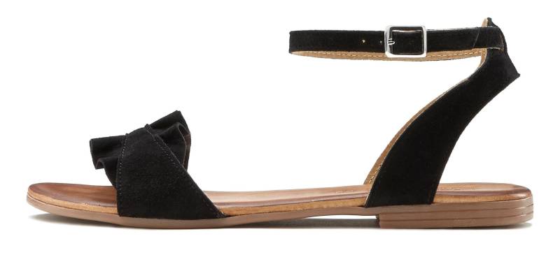 LASCANA Sandale »Sommerschuh«, Sandalette, Sommerschuh aus hochwertigem Leder mit kleinen Rüschen von LASCANA