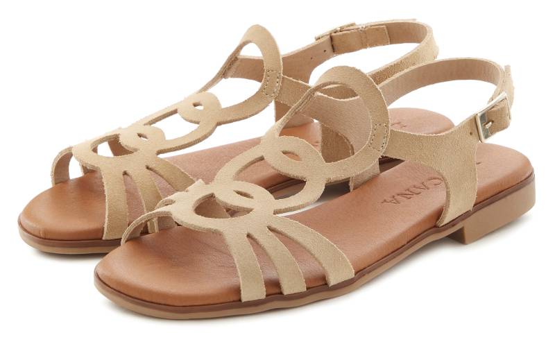 LASCANA Sandale »Sommerschuh«, aus hochwertigem Leder, Sandalette, Sommerschuh von LASCANA