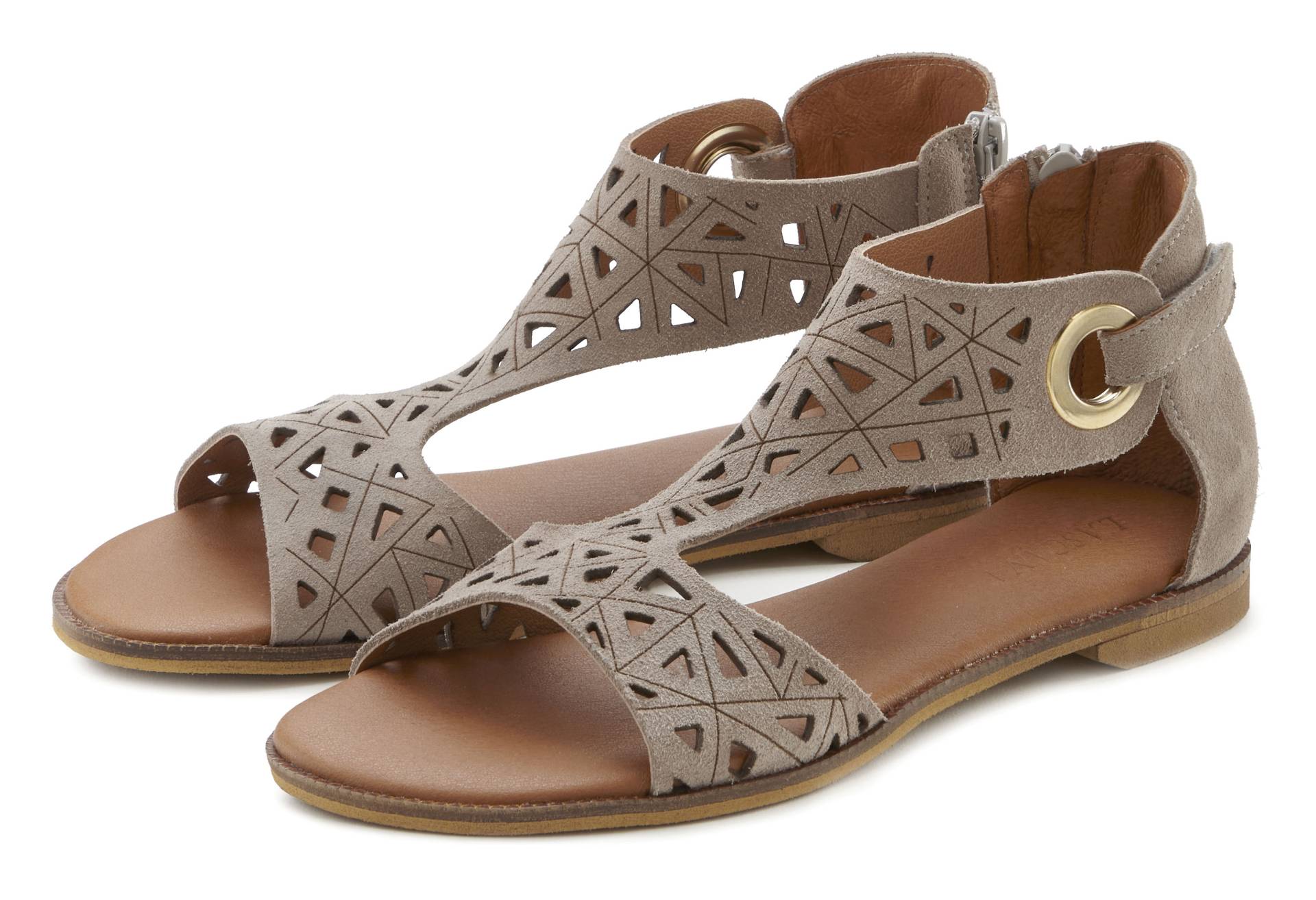 LASCANA Sandale »Sommerschuh«, Sandalette, Sommerschuh aus hochwertigem Leder mit Cut-Outs LASCANA Sandale »Sommerschuh«, Sandalette, Sommerschuh aus hochwertigem Leder mit Cut-Outs von LASCANA