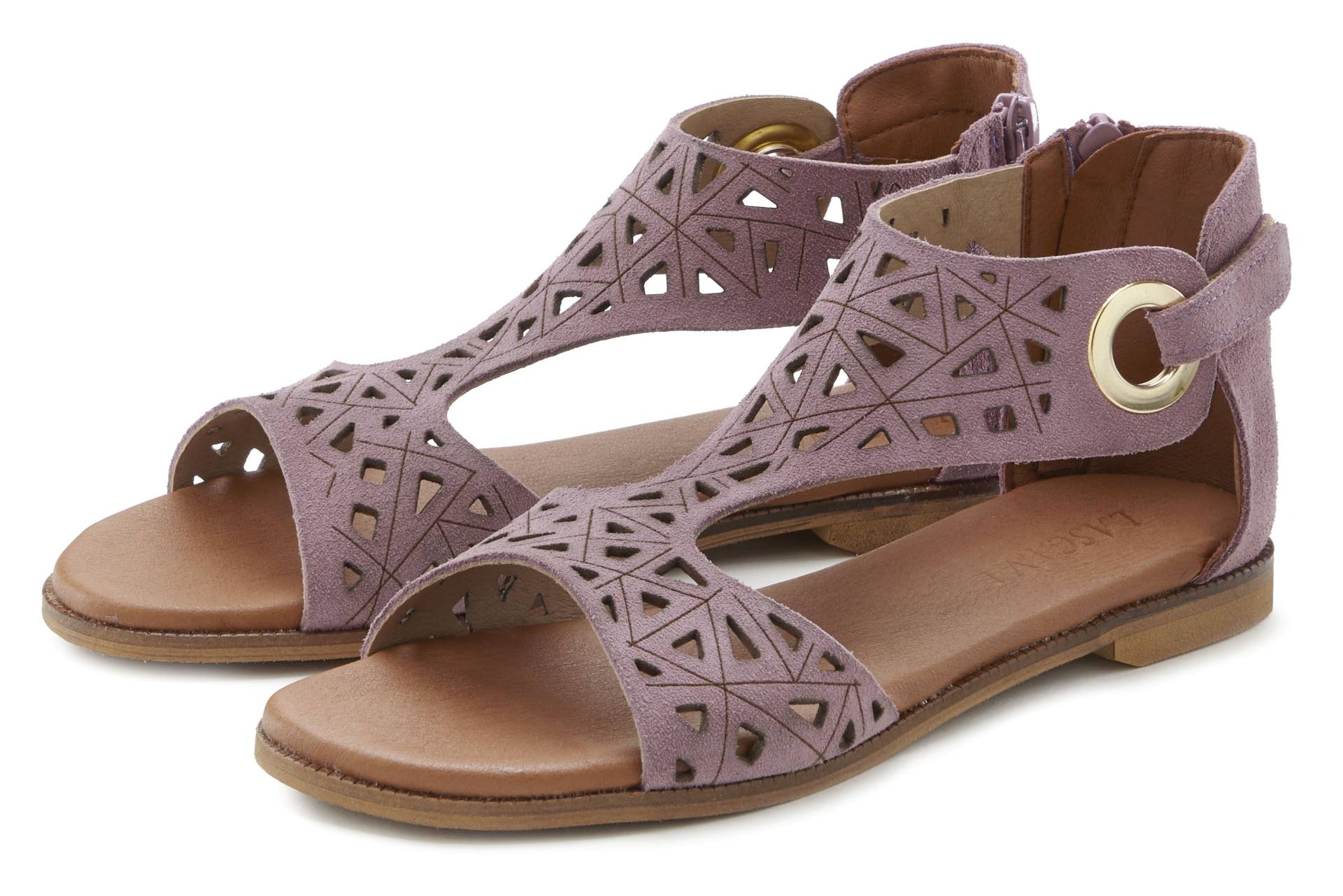 LASCANA Sandale »Sommerschuh«, Sandalette, Sommerschuh aus hochwertigem Leder mit Cut-Outs von LASCANA