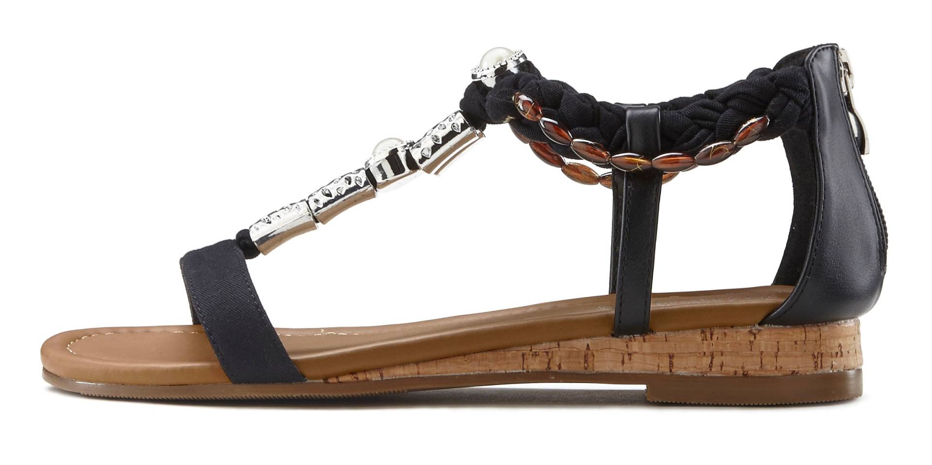 LASCANA Sandale »Sommerschuh«, Sandalette, Sommerschuh mit Schmuckelementen VEGAN von LASCANA