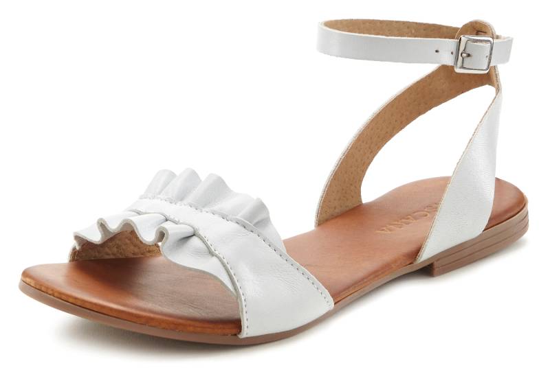 LASCANA Sandale »Sommerschuh«, Sandalette, Sommerschuh, offener Schuh aus Leder von LASCANA