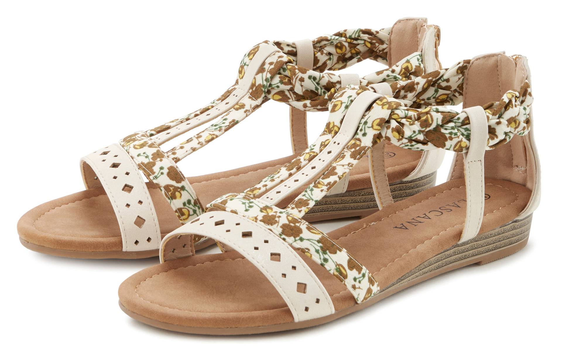 LASCANA Sandale »Sommerschuh«, Sandalette, Sommerschuh mit Riemchen im Festival-Look VEGAN von LASCANA
