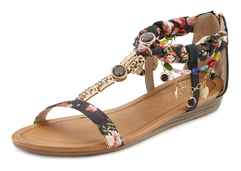 LASCANA Sandale »Sommerschuh«, Sandalette, Sommerschuh im Festival-Look VEGAN von LASCANA