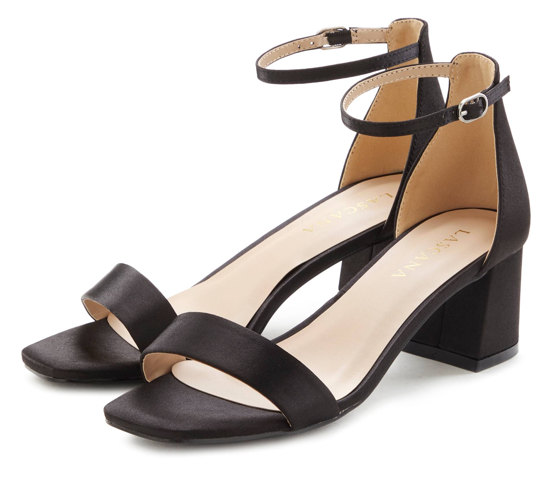 LASCANA Sandalette »Sommerschuh«, mit Blockabsatz, Sandale, Sommerschuh VEGAN LASCANA Sandalette »Sommerschuh«, mit Blockabsatz, Sandale, Sommerschuh VEGAN von LASCANA