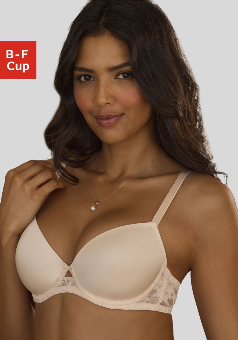 LASCANA Schalen-BH, mit Bügel und wunderschönem Spitzenrücken, sexy Dessous von LASCANA