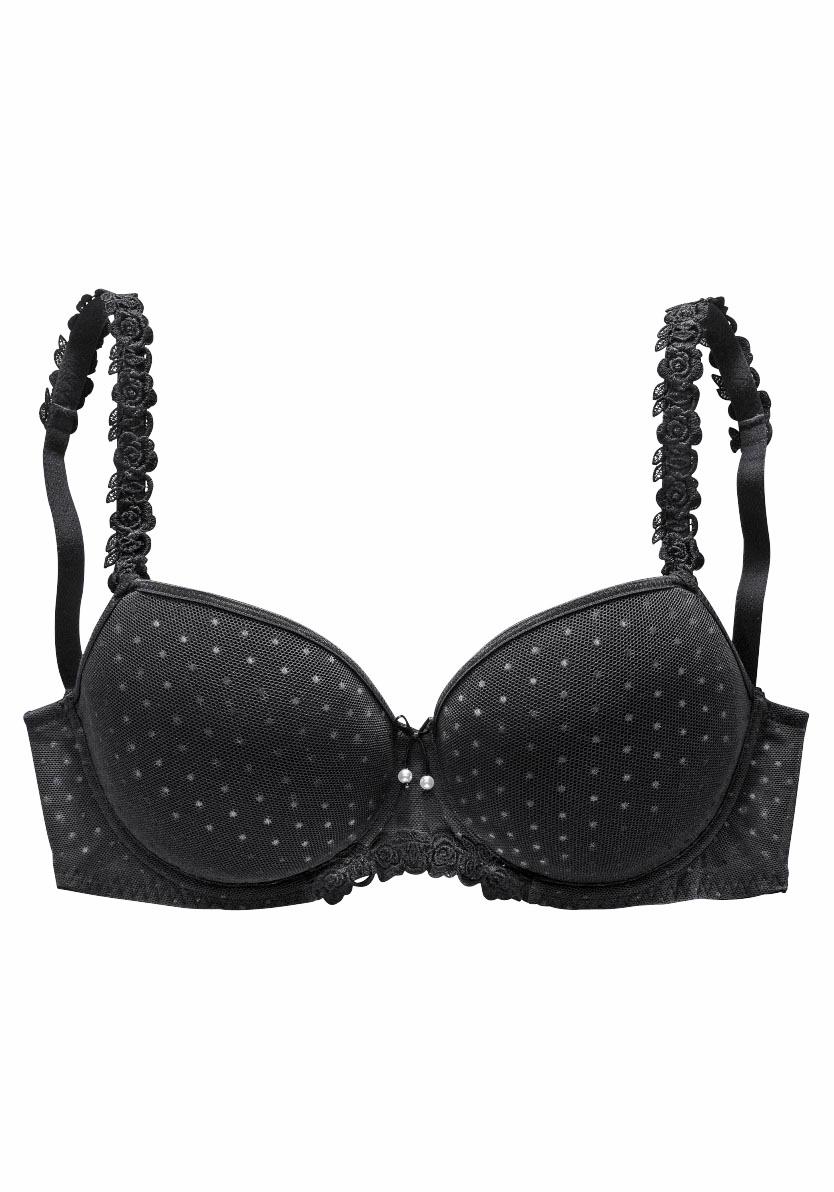 LASCANA Schalen-BH, mit Bügel, mit verzierten Trägern, Dessous LASCANA Schalen-BH, mit Bügel, mit verzierten Trägern, Dessous von LASCANA
