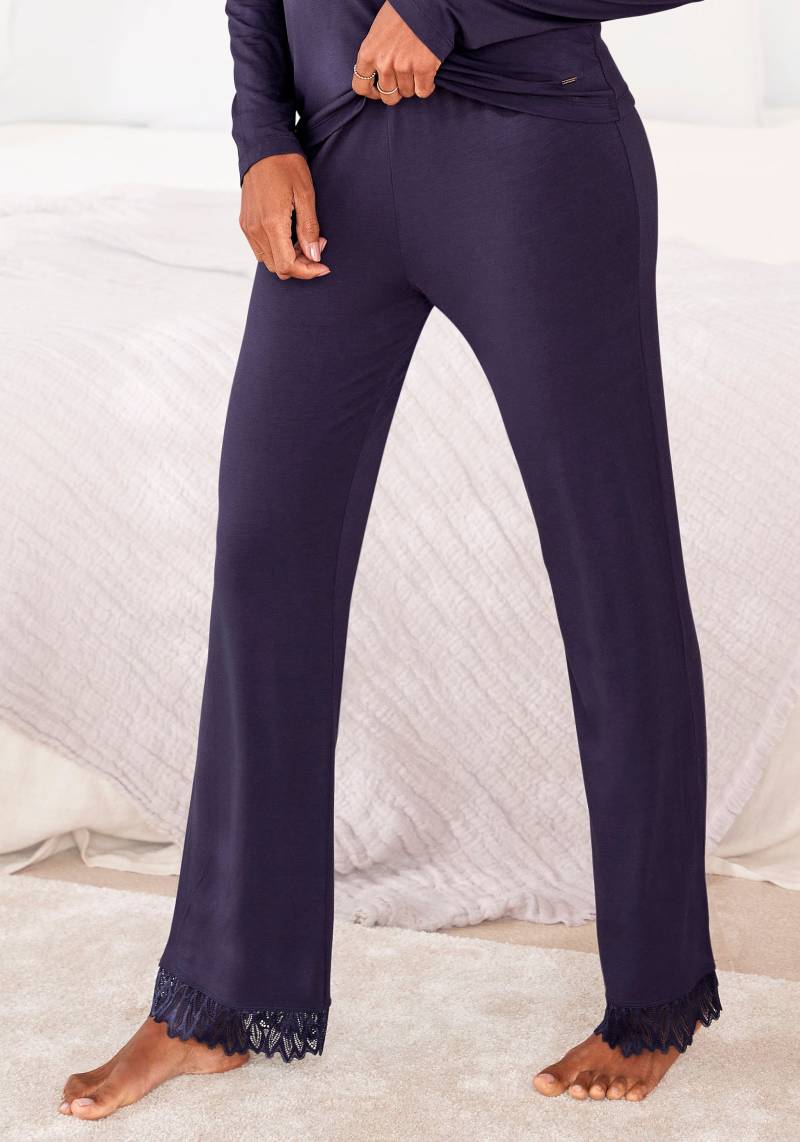 LASCANA Schlafhose, mit Spitzendetails von LASCANA