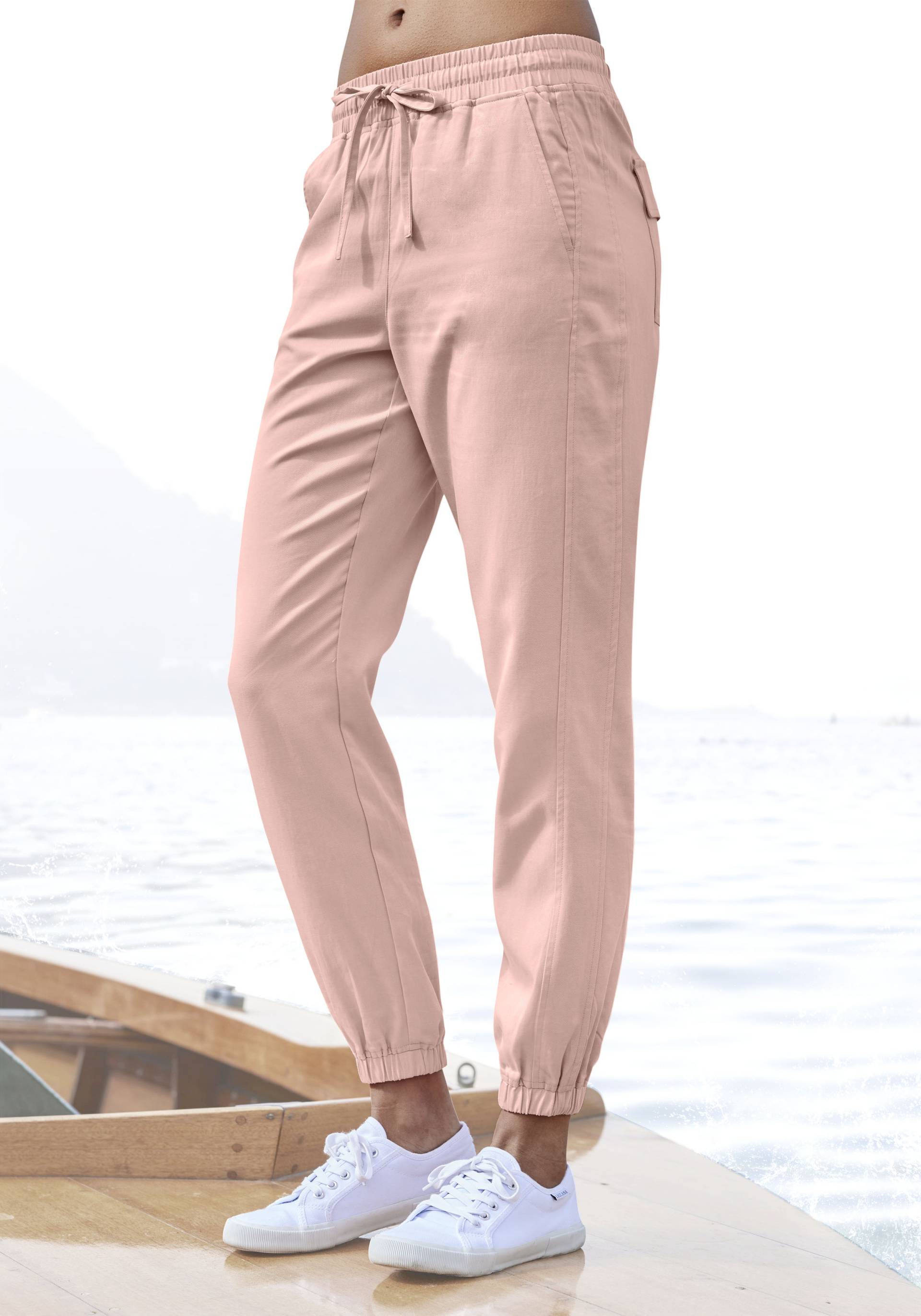 LASCANA Schlupfhose, aus Webware, leichte Stoffhose mit Taschen von LASCANA