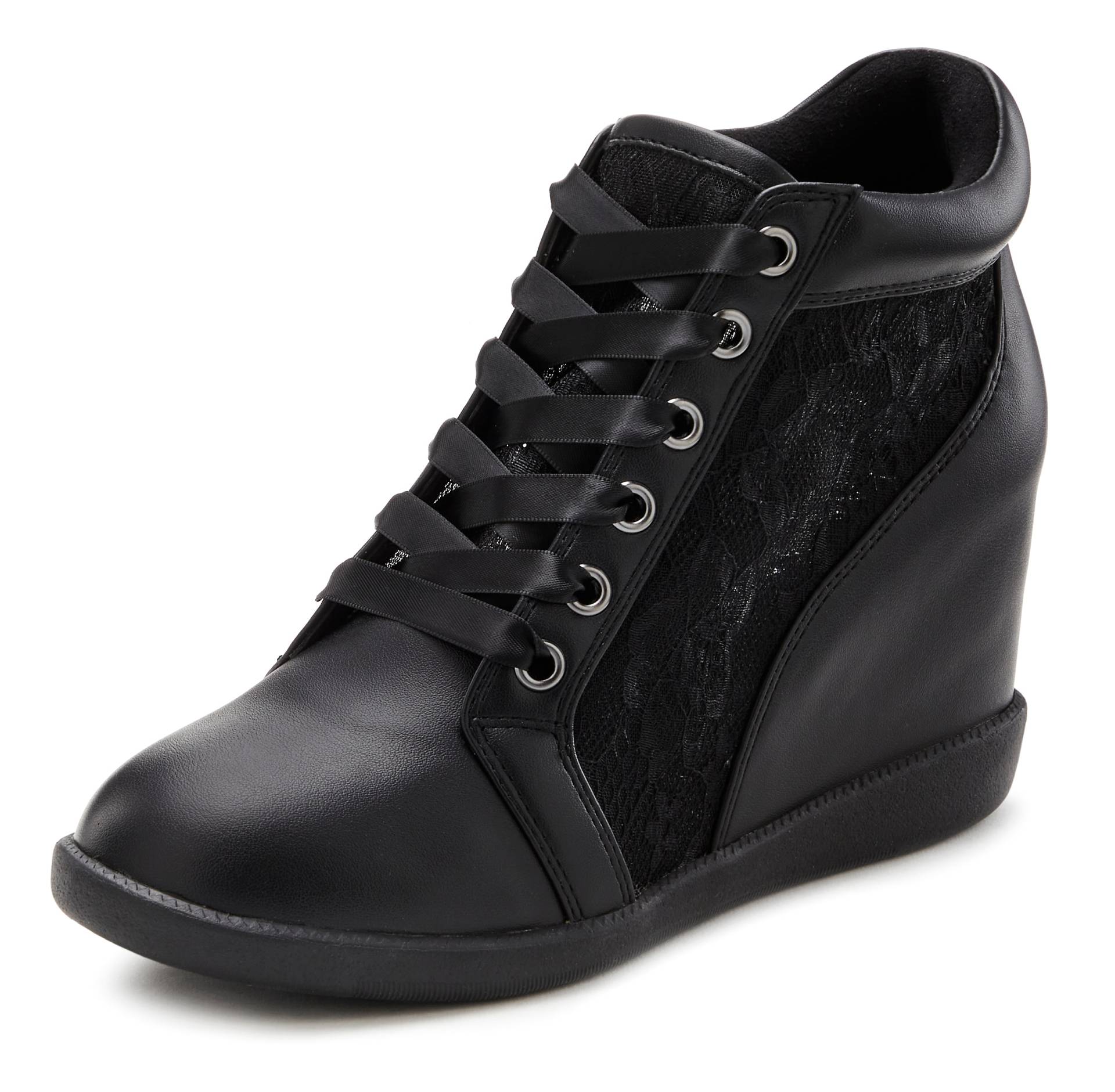 LASCANA Sneaker, Freizeitschuh, Halbschuh mit innenliegendem Keilabsatz, Spitzendetails LASCANA Sneaker, Freizeitschuh, Halbschuh mit innenliegendem Keilabsatz, Spitzendetails von LASCANA
