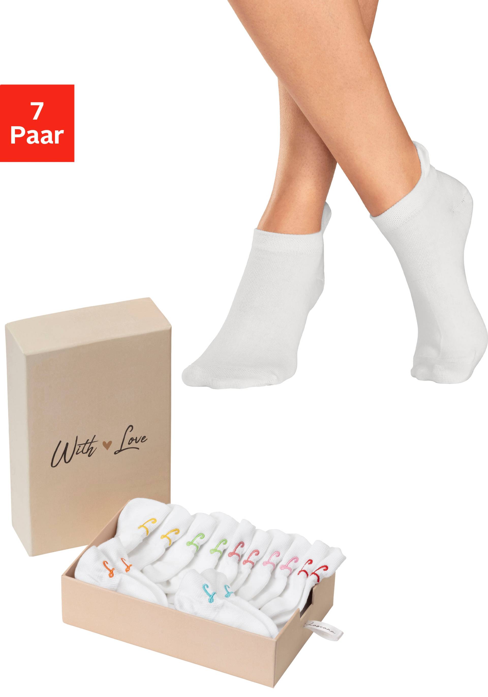 LASCANA Sneakersocken, (Box, 7 Paar, Box) von LASCANA