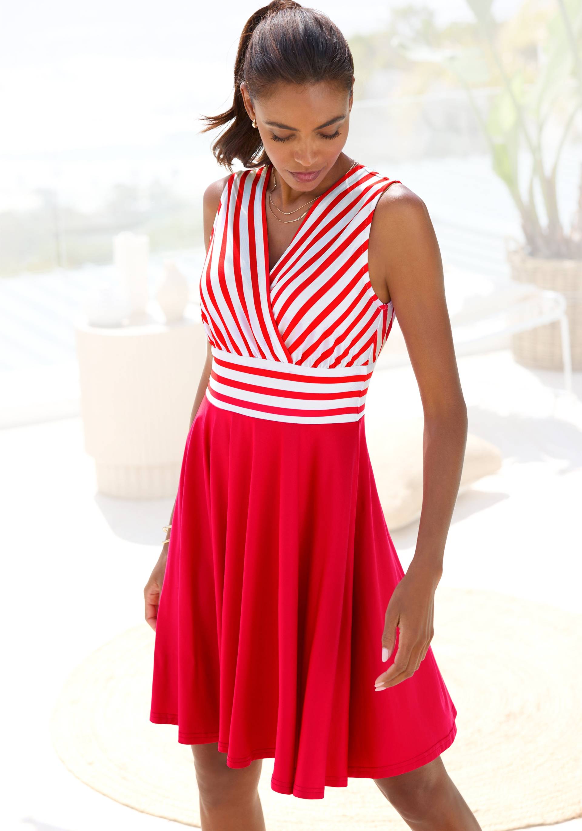 LASCANA Sommerkleid, in Wickeloptik, Strandkleid, maritim LASCANA Sommerkleid, in Wickeloptik, Strandkleid, maritim von LASCANA