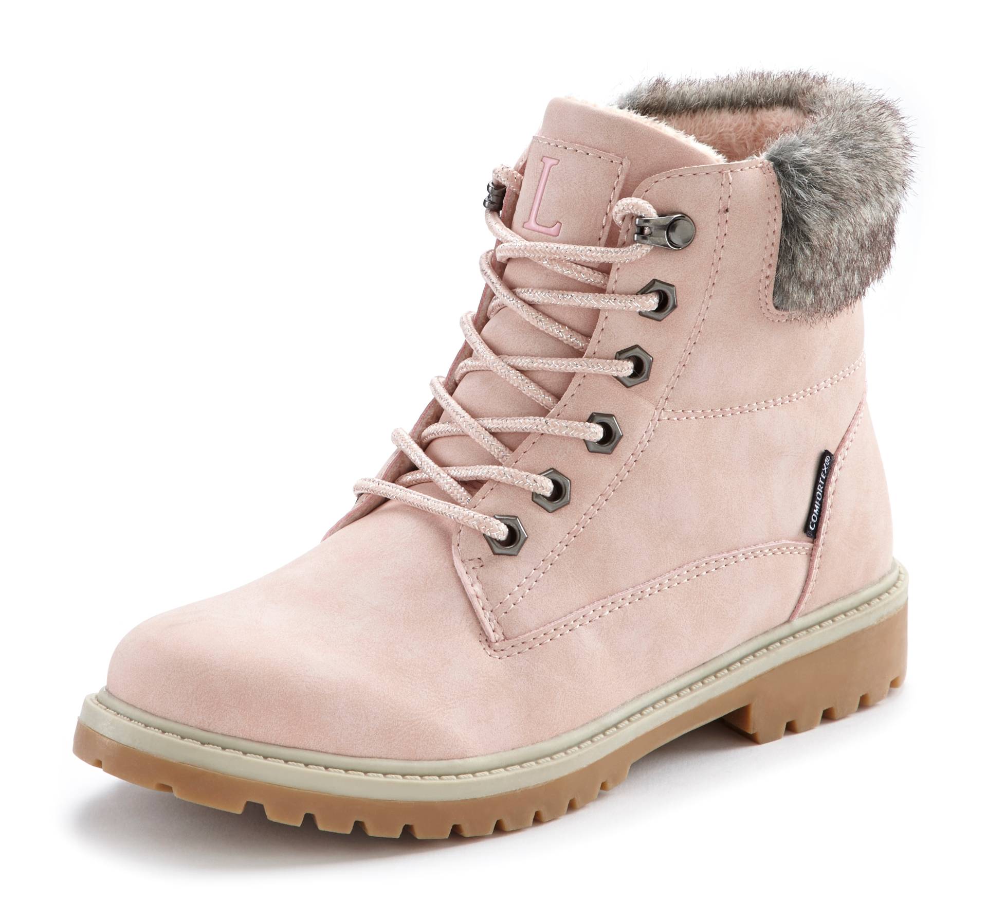 LASCANA Stiefelette, wind- & wasserabweisend, Winterboots zum Schnüren, Outdoorstiefel von LASCANA