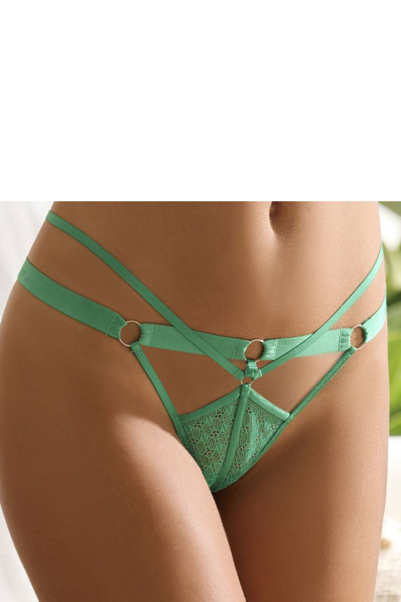 LASCANA String »Tilda«, mit aufregender Bänder-Optik und edlen Metallringen von LASCANA