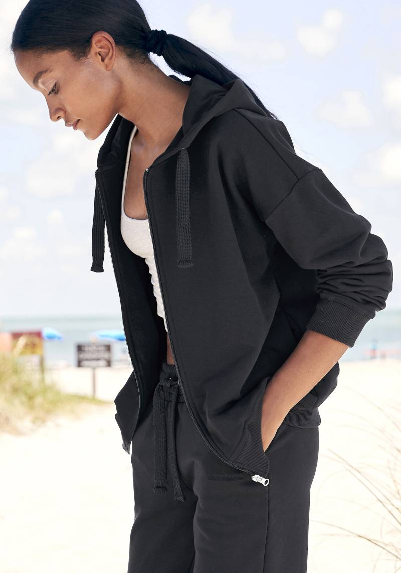 LASCANA Sweatjacke, aus organischer Baumwolle, Loungewear von LASCANA