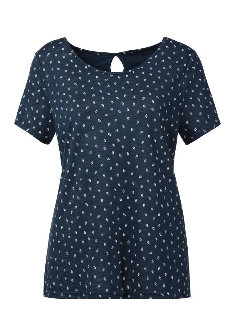 LASCANA T-Shirt, (2er-Pack), mit süssem Blätter-Druck und Cut-Out im Nacken von LASCANA
