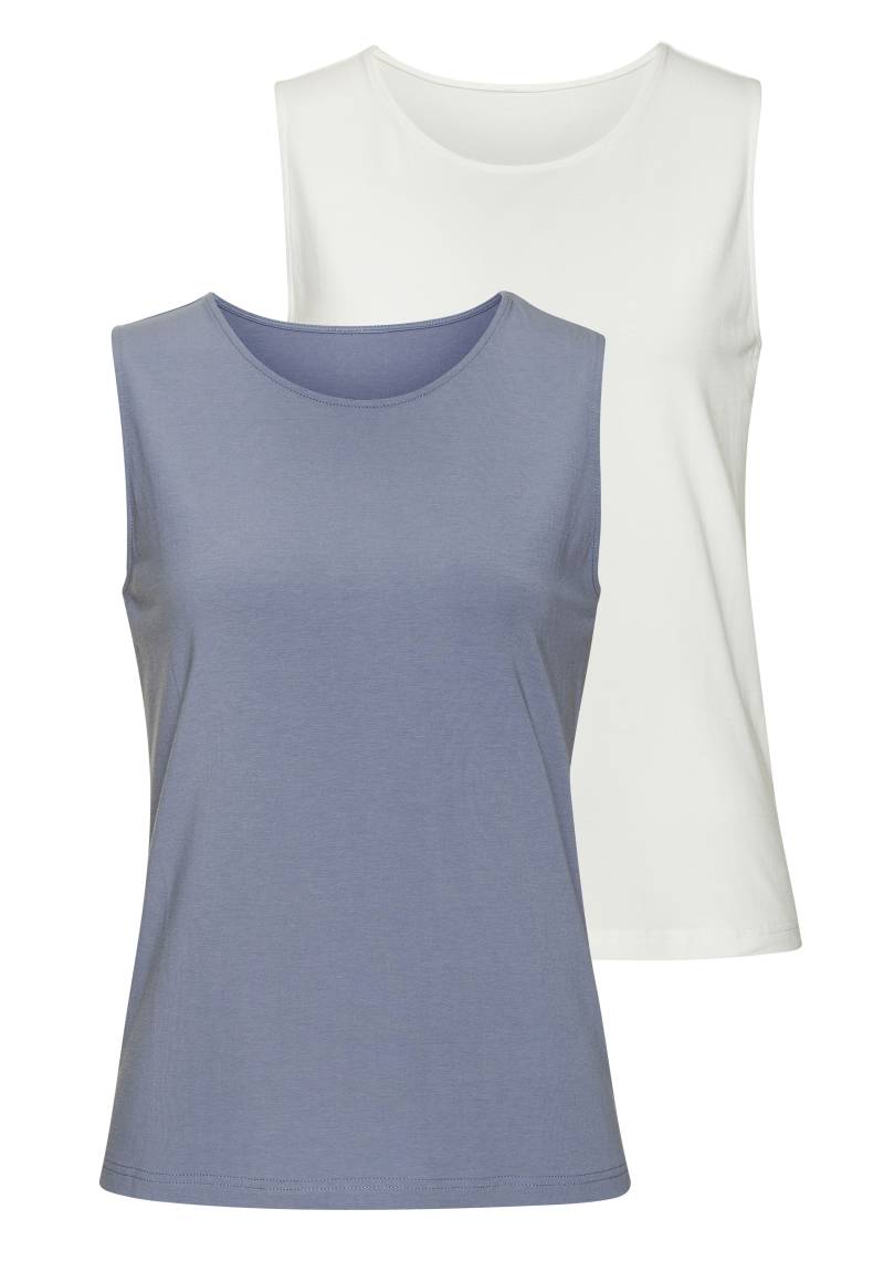 LASCANA Tanktop »aus elastischer Baumwoll-Modal-Qualität«, (2er-Pack) von LASCANA