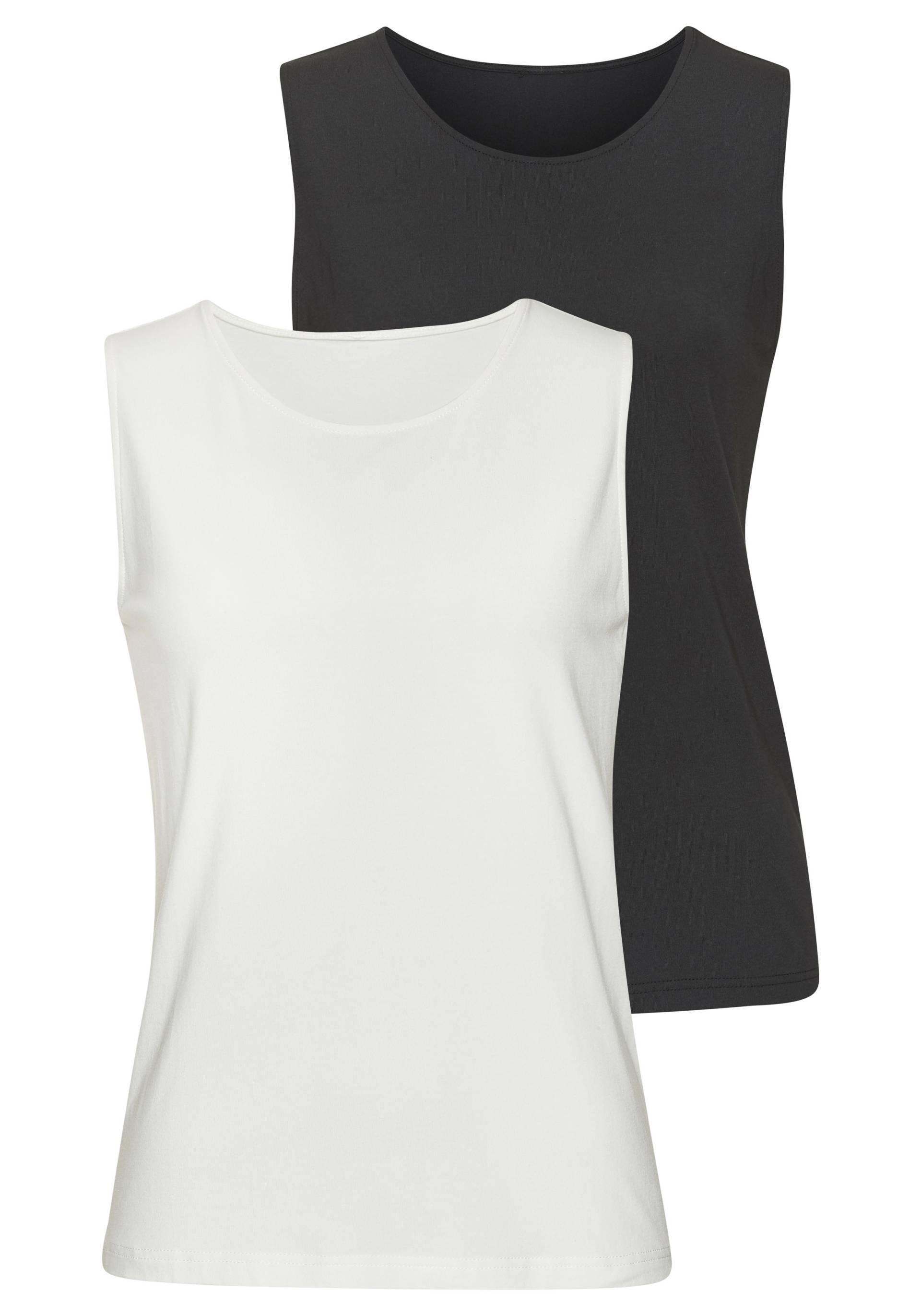 LASCANA Tanktop »aus elastischer Baumwoll-Modal-Qualität«, (2er-Pack) von LASCANA