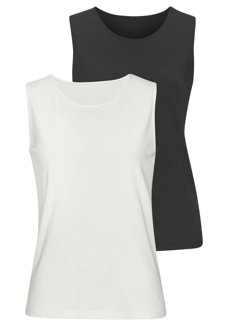 LASCANA Tanktop »aus elastischer Baumwoll-Modal-Qualität«, (2er-Pack) von LASCANA