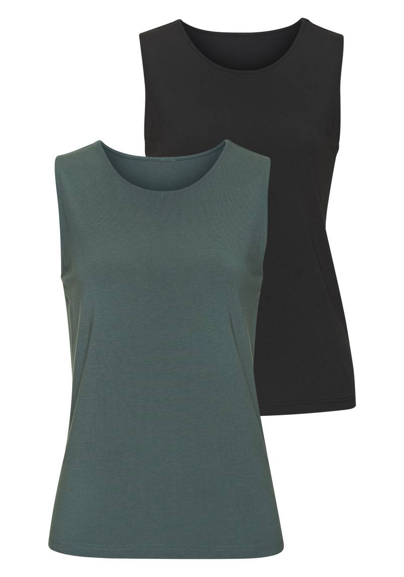 LASCANA Tanktop »aus elastischer Baumwoll-Modal-Qualität«, (2er-Pack) von LASCANA