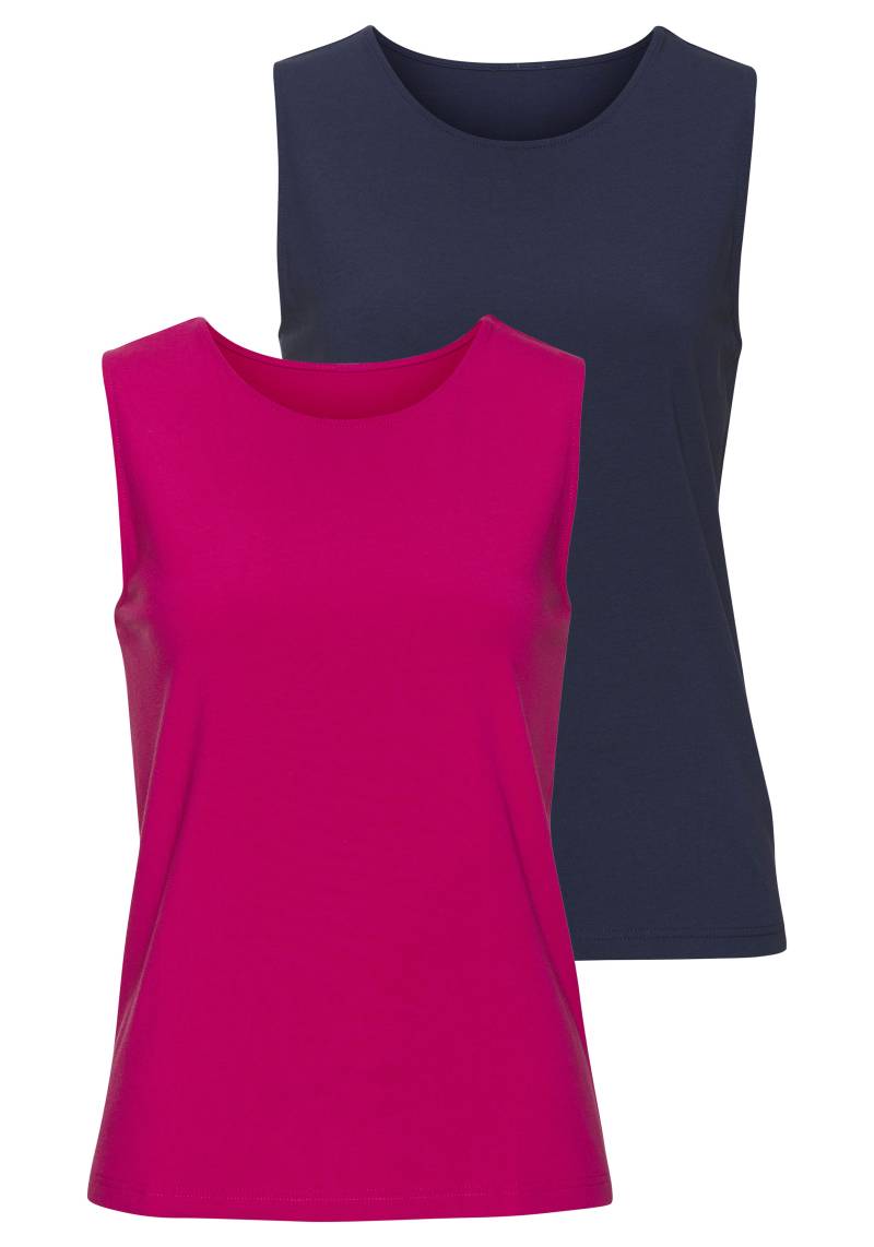 LASCANA Tanktop »aus elastischer Baumwoll-Modal-Qualität«, (2er-Pack) von LASCANA